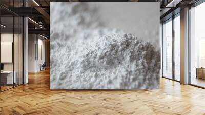 Calcium carbonate powder. Dusty component. Wall mural