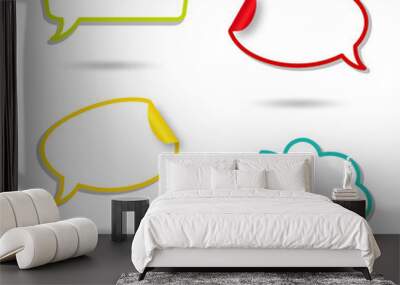 Speech Bubbles - banners  Wall mural