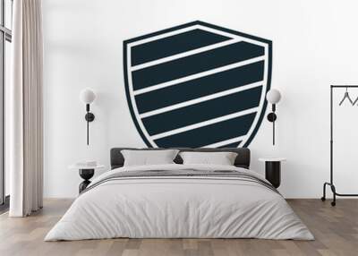 Shield icon vector logo design template. Wall mural