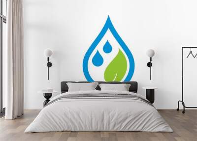 Water Drop Logo 2 Wall mural