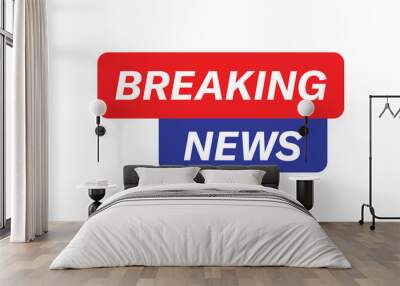 Breaking news icon for news realted content Wall mural