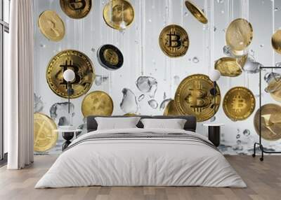 coins and crypto Wall mural