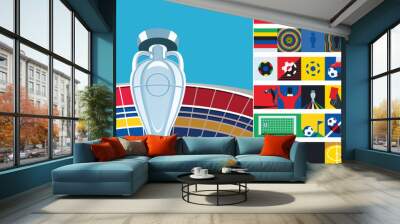 Soccer / Football design template,free copy space, vector	 Wall mural