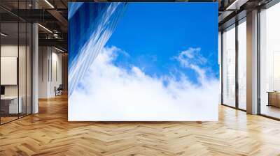 abstract modern office building and windows refection  with blue sky using as background or wallpaper Wall mural