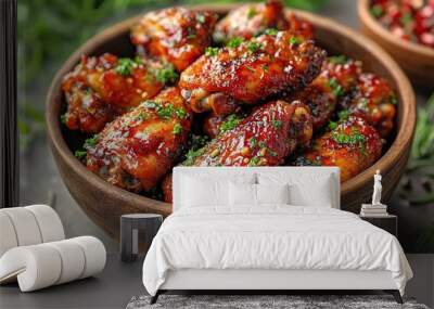 spicy korean chicken wing Wall mural