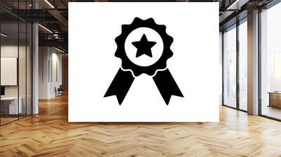 Awards Icon in black flat glyph, filled style isolated on white background Wall mural