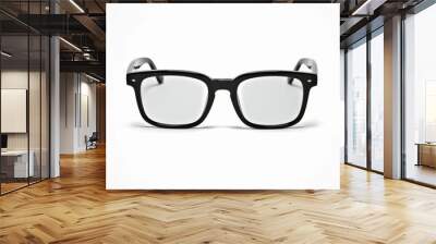 Fashion eyeglasses on white background Wall mural