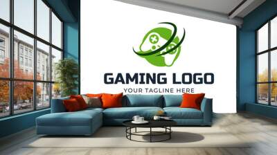 Game console and video games stick logo design template Wall mural