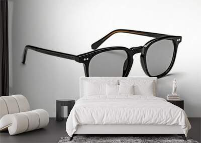 Fashion eyeglasses on white background Wall mural