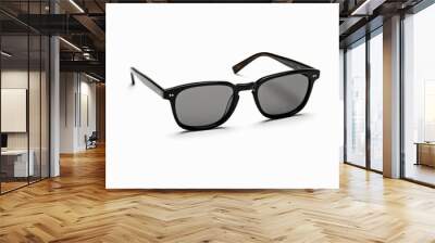 Fashion eyeglasses on white background Wall mural