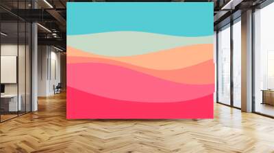 colorful fun wave pattern vector illustration for wallpaper, background, backdrop design, and design template Wall mural