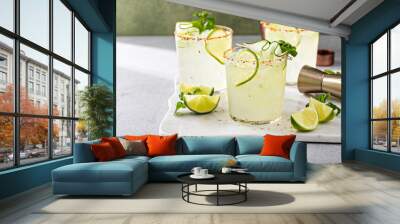 Cucumber margarita with lime and spicy rim Wall mural