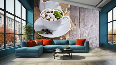 Hot chocolate in a cup Wall mural