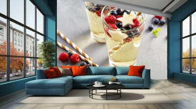 Red, blue and white sangria Wall mural