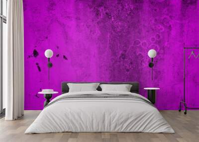 blank dark violet or purple soft grained cement stone tile texture background with dark gradient corner. abstract vignette violet or purple plaster wall background. Wall mural