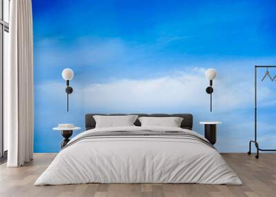 Beautiful White clouds on blue sky with copy space for banner or wallpaper background. freedom concept Wall mural