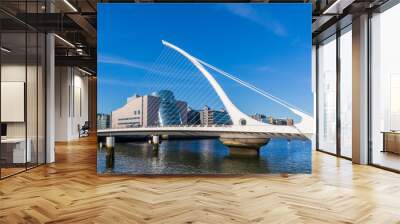 Samuel Beckett Bridge across the River Liffey in Dublin, Ireland Wall mural