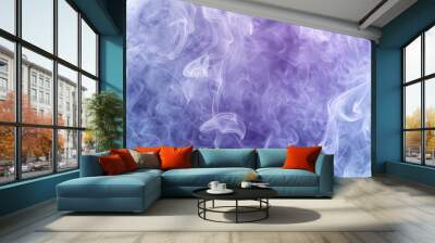 An ethereal mix of lilac and pale blue smoke, giving the impression of a tranquil early morning mist Wall mural