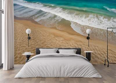 waves on the beach in summer Wall mural