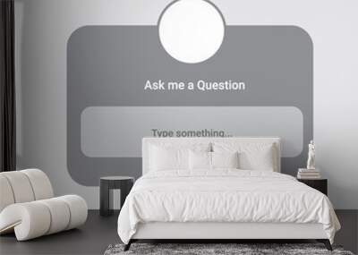 Vector Illustration ask me a question. Instagram FAQ, question answer concept. UI UX design, instagram template. Question box interface. Wall mural