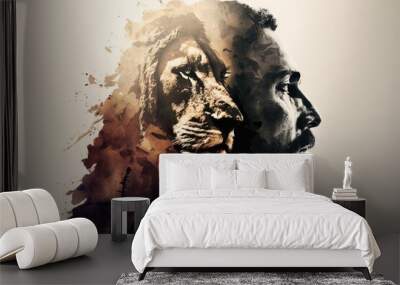 Jesus, The Lion Wall mural