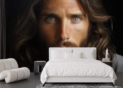 Portrait of Jesus Christ on background Wall mural