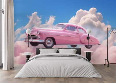 car on sky Wall mural