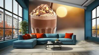 chocolate milkshake at cafe Wall mural