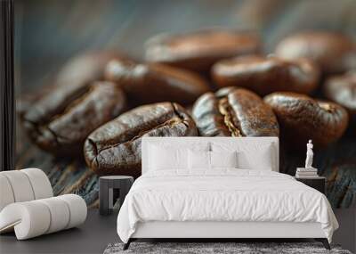 Close-Up of Roasted Coffee Beans Wall mural