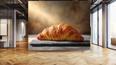 croissant on a table Wall mural