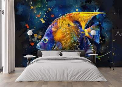 fish in aquarium Wall mural