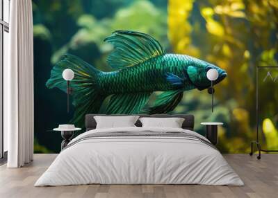 fish swimming in aquarium Wall mural