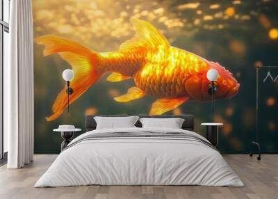 goldfish in aquarium Wall mural