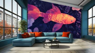 goldfish in aquarium Wall mural