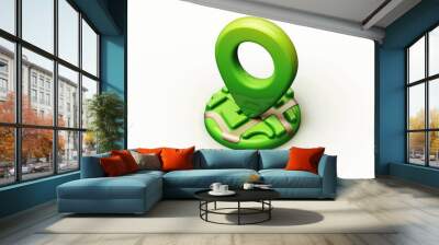 green sign Wall mural