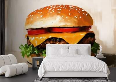 hamburger Wall mural