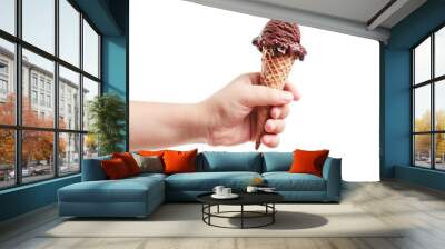 ice cream in hand Wall mural