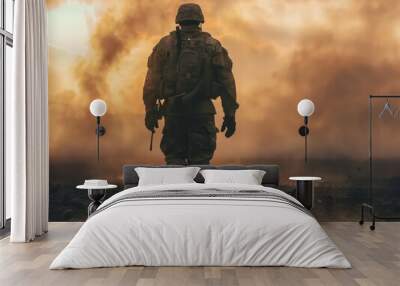 military training combat Wall mural