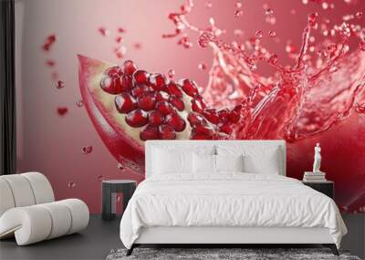 pomegranate on a white Wall mural