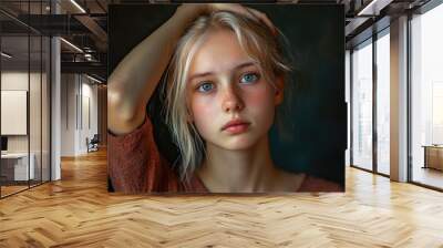 portrait of a girl Wall mural