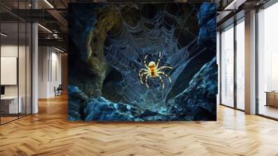 spider on the web Wall mural