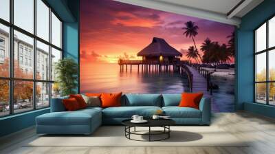 sunset at the beach Wall mural