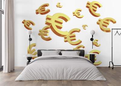 Falling Gold Euro Wall mural