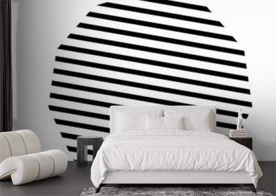 Geometric Memphis Line Wavy Wall mural