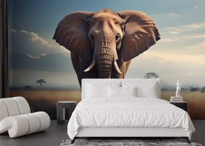 A beautiful elephant  Wall mural