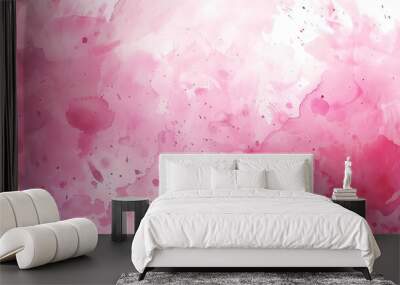 abstract watercolor background pink white AI generated  Wall mural