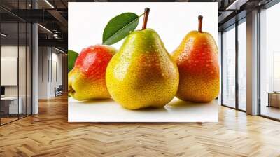 close up of pear on a white background. Wall mural