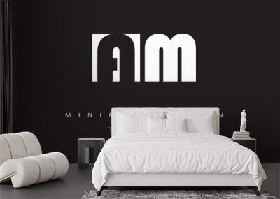 AM or MA Minimal Logo Wall mural