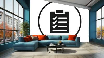 Check list, check mark, Check item, check mark icon vector logo template Wall mural