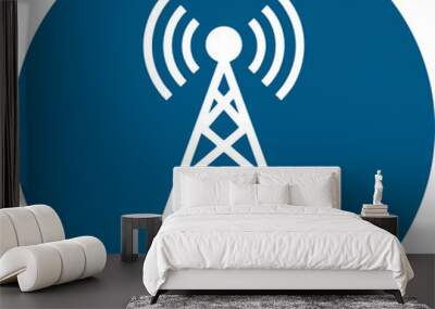 Wifi, wireless, internet signal icon logo template  Wall mural